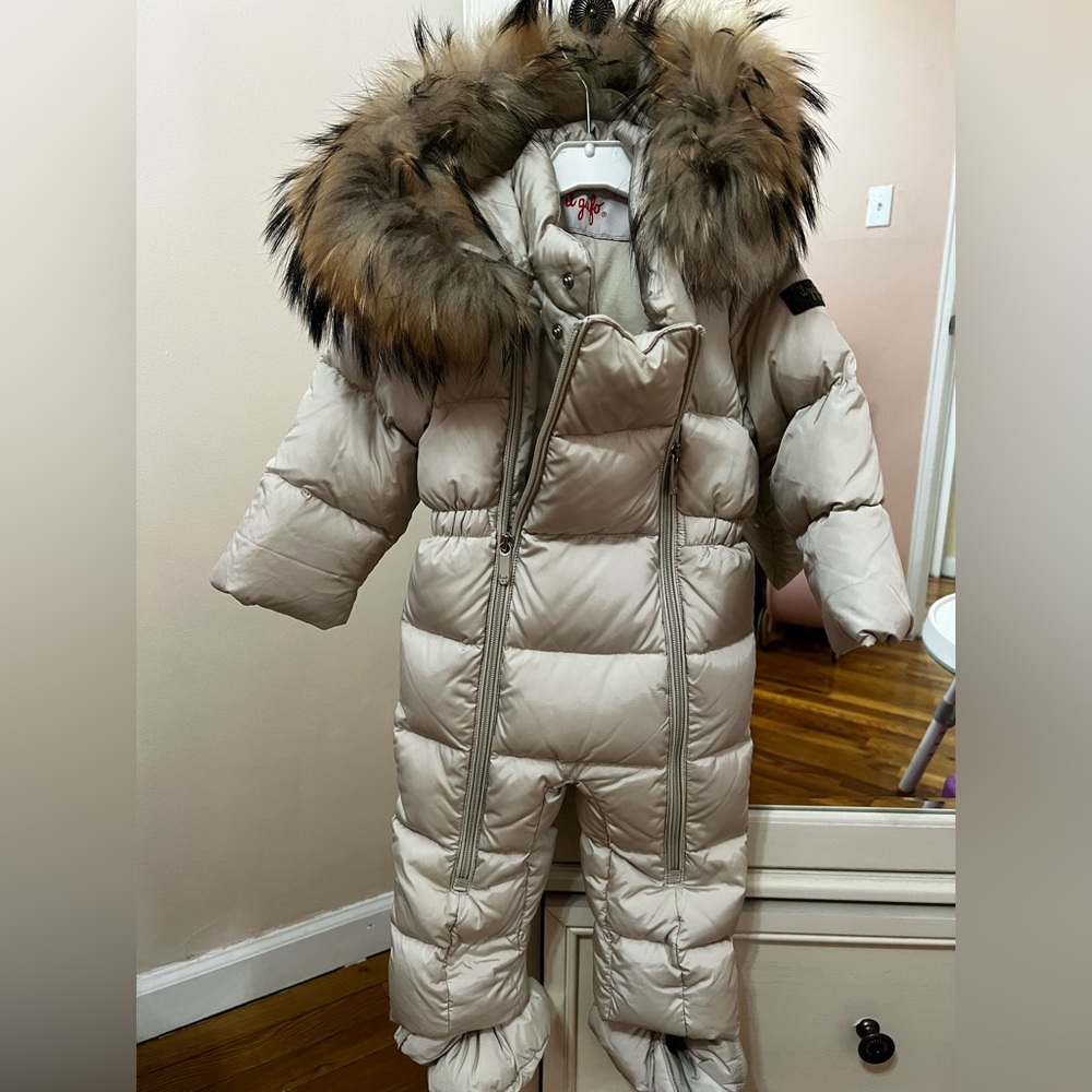 Il Gufo, Cream SnowSuit, 12M